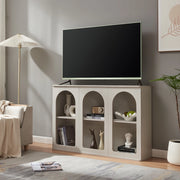 Credenza Trorhun Mobile Contenitore con Ripiano 120x30x80 cm - Grigio [en.casa]