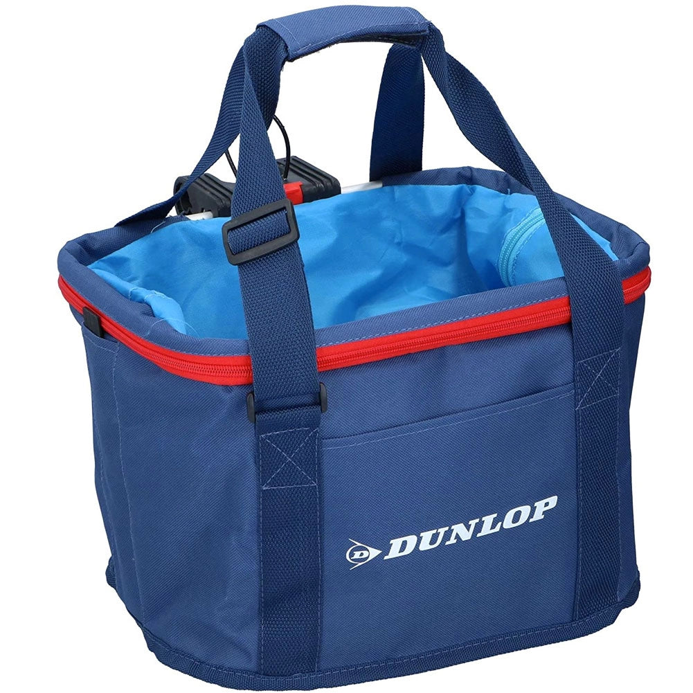 Borsa Cestino Manubrio Bicicletta in Tessuto Cesto Bici con Manici Blu Dunlop