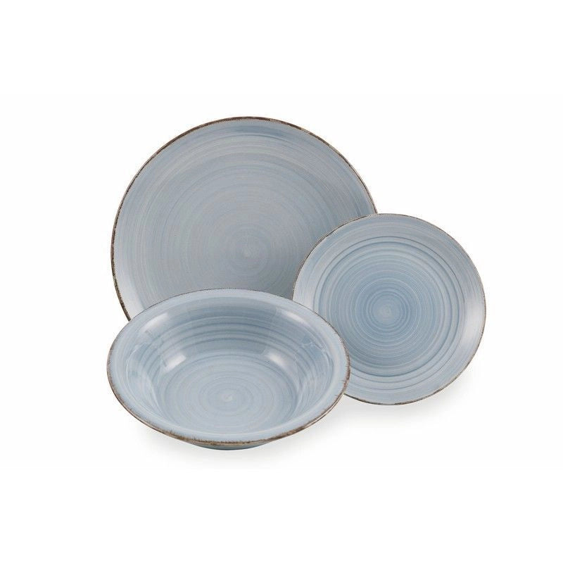 Villa d'Este Home Tivoli Baita Acqua Servizio Piatti 18 Pezzi Hard Dolomite colore Multicolor