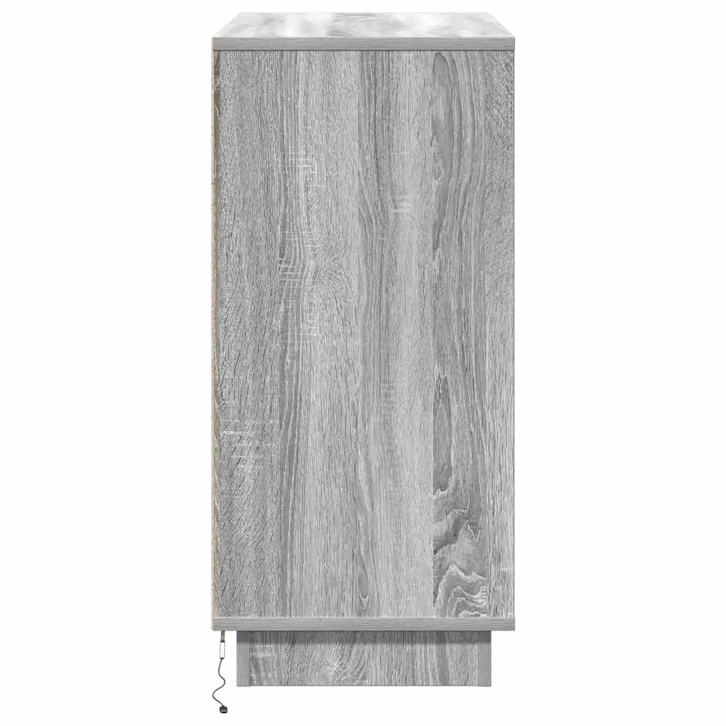 Credenza | Madia LED Grigio Sonoma 71 x 34,5 x 75 cm Legno multistrato