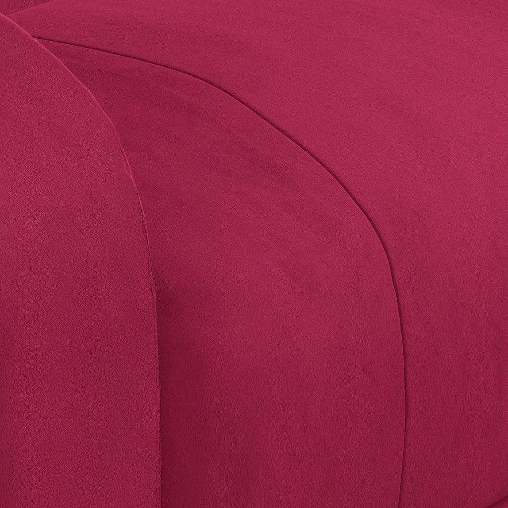 Divano Sedia-Poltrona Reclinabile Rosso Vino in Velluto 304186