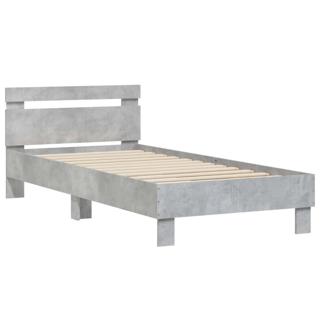 Struttura del letto Grigio Cemento Legno ingegnerizzato 8008997
