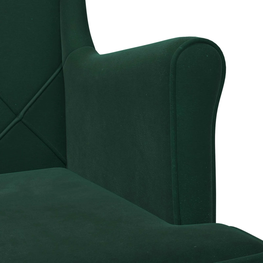 Poltrona | Sedia Relax Verde Scuro Velluto
