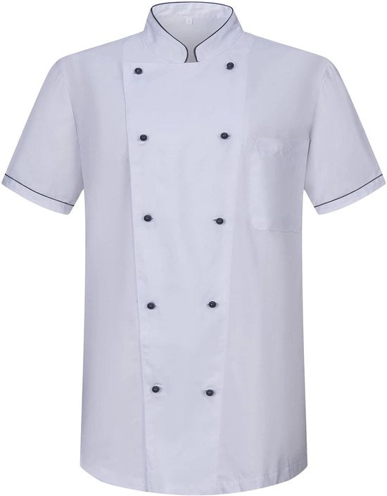 Camicia da cucina per uomo - Ref.8501B - 3XL, Camicie da cucina per uomo 8501B - Bianco
