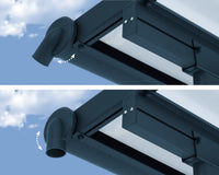 Pergola Sierra Addossata in Alluminio  2.3X6.7 m Grigio