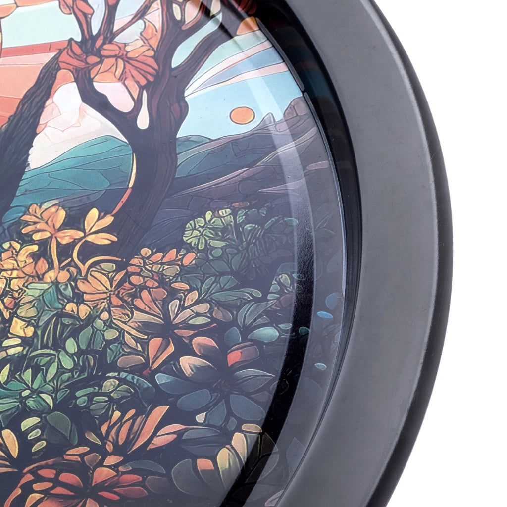 Vassoio decorativo rotondo in metallo KADAX, grande vassoio da cocktail da 32,5 cm
