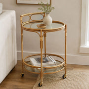 Dalosa, Carrello 2 Ripiani, 51x51x74h cm Marrone