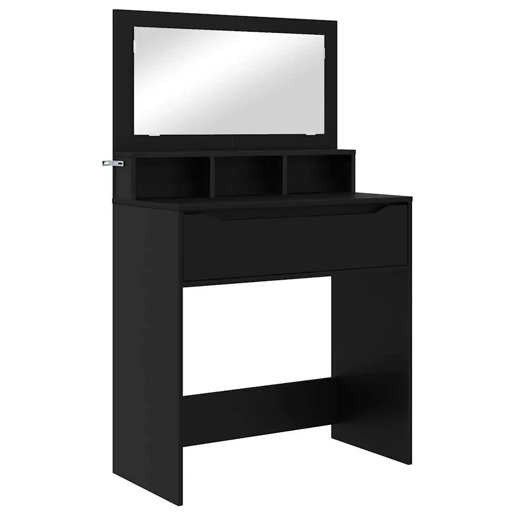 Toeletta | Tavoli da Trucco per Camera da Letto Nero 80 x 39,6 x 135 cm