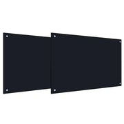 Schienale da cucina 2 pz Nero 90 x 50 cm vetro temperato CFW5821794