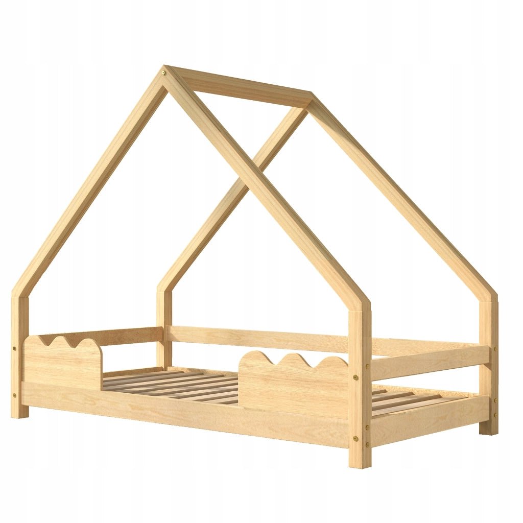 Letto singolo per bambini in legno naturale - Xylo - 90x200 cm