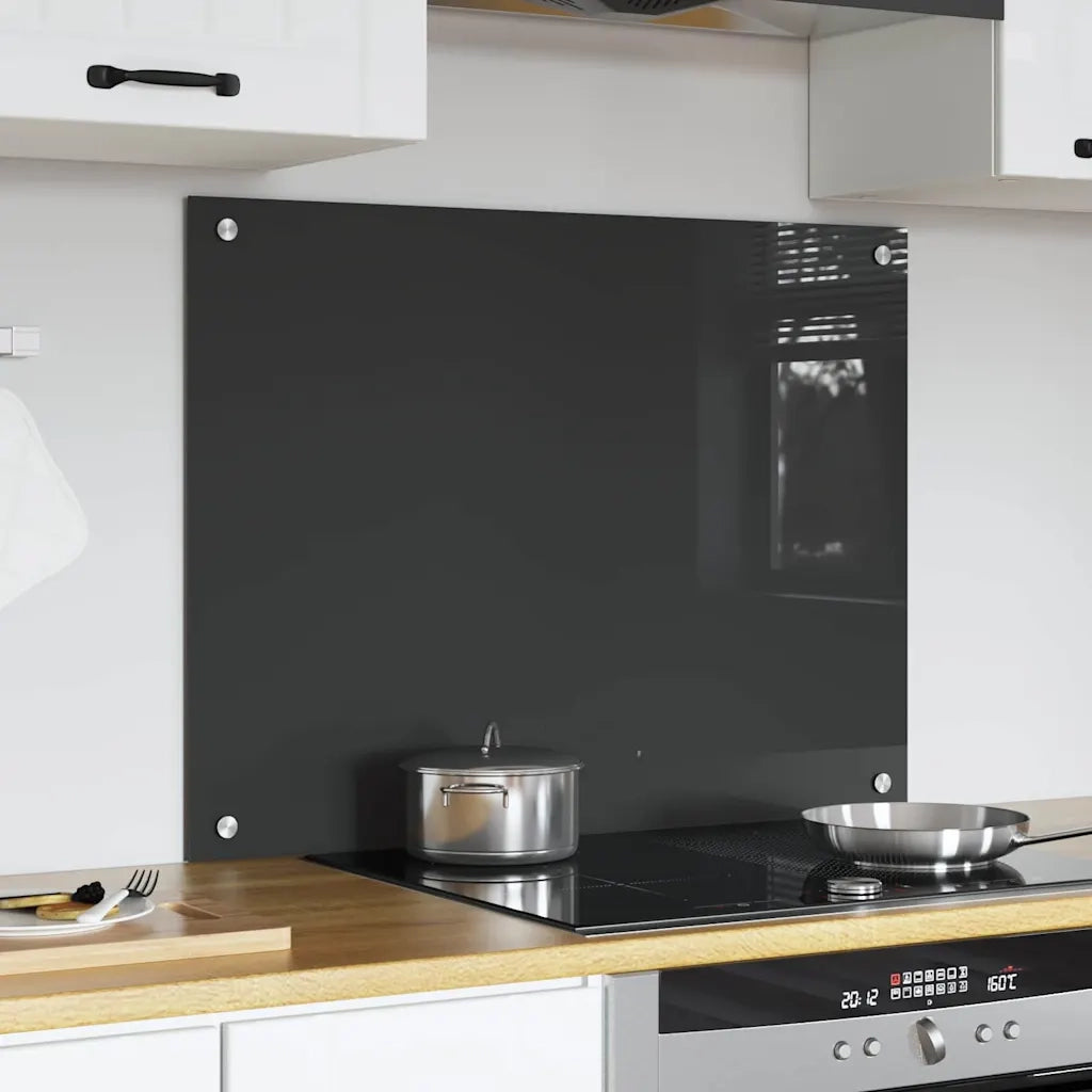 Schienale da cucina Grigio scuro 80 x 60 cm vetro temperato 42001243