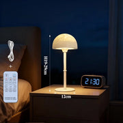 Lampada notturna decorativa per letto, lampada da tavolo con telecomando, lampada a forma di fungo da tavolo, alimentazione a batterie ricaricabili, lampada da tavolo regolabile, lampada LED notturna, adatta per bagno, giardino e campeggio