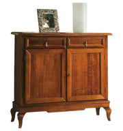 Madia credenza arte povera 2 porte 2 cassetti tinta legno 105x42x102 (1268) - Mobili 2G