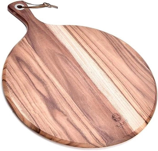 Piastra di taglio e servizio per pizza in legno di acacia - 1 pezzo - 16 pollici