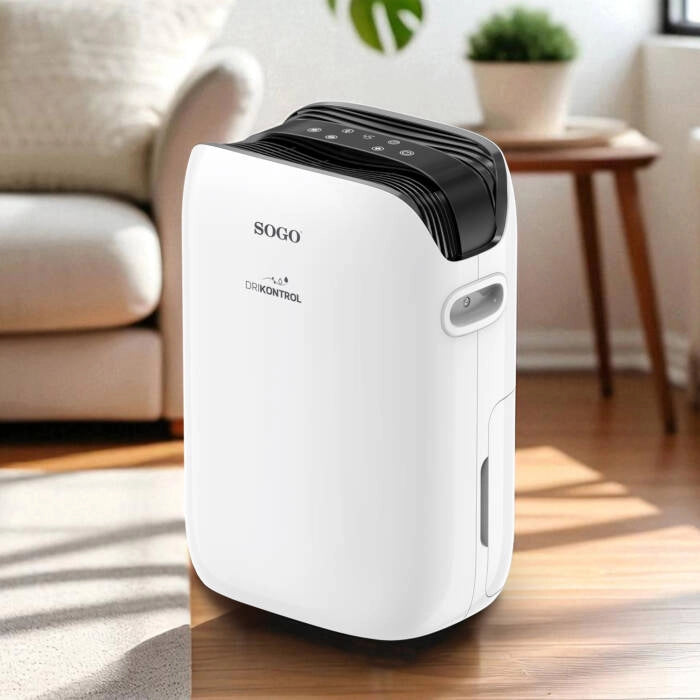 Deumidificatore casa 18L giorno con serbatoio 3L, controllo umidità automatico e timer 24h per ambienti 26-50 m² - Sogo
