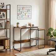 Scrivania con Spazio di Archiviazione Rovere Fumo 8007992