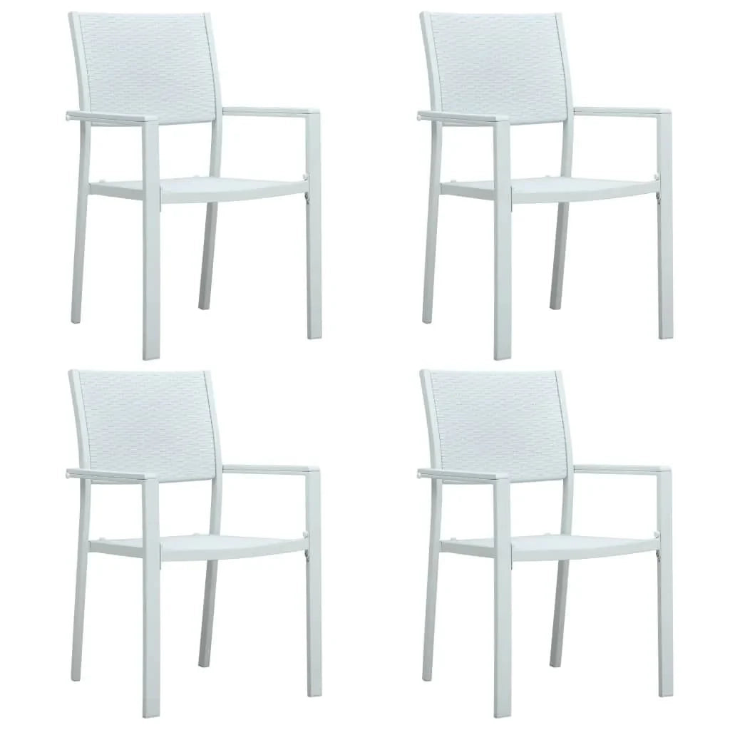 Set da pranzo da giardino bianco da 5 pezzi 02_0013740
