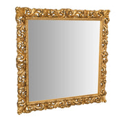 Biscottini SPECCHIERA DA PARETE IN LEGNO FINITURA FOGLIA ORO ANTICATO MADE IN ITALY
