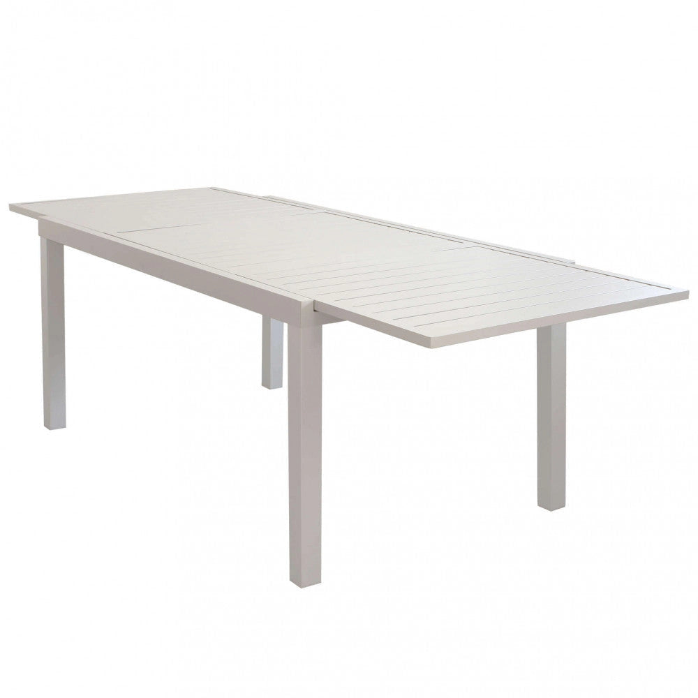 Tavolo Formentera 160/240x90x75 h cm in Alluminio Tortora