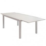 Tavolo Formentera 160/240x90x75 h cm in Alluminio Tortora