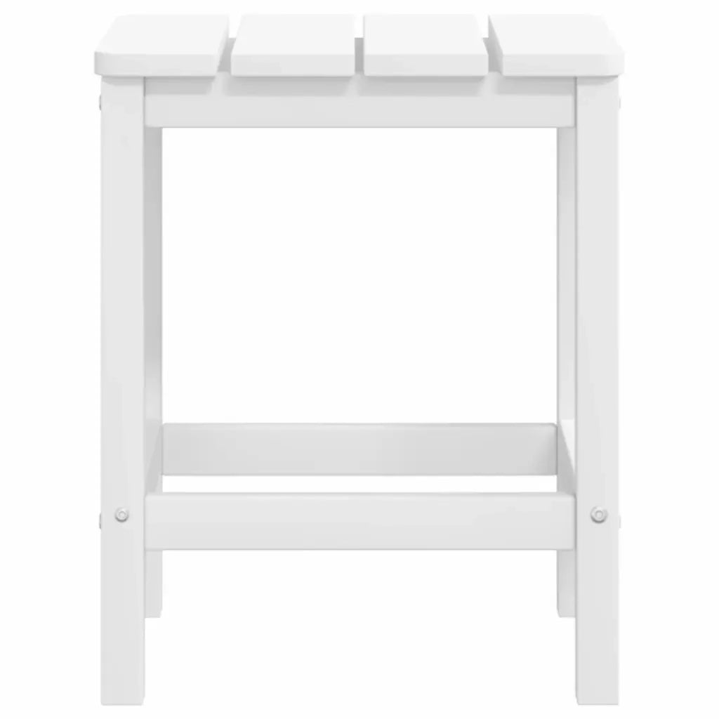 Sedia Giardino | Sedie da Esterno con Poggiapiedi e Tavolo Adirondack HDPE Bianco