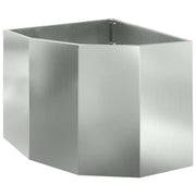 Fioriere | Cassetta per fiori | Vaso d'angolo Argento 60 x 60 x 50 cm Acciaio zincato