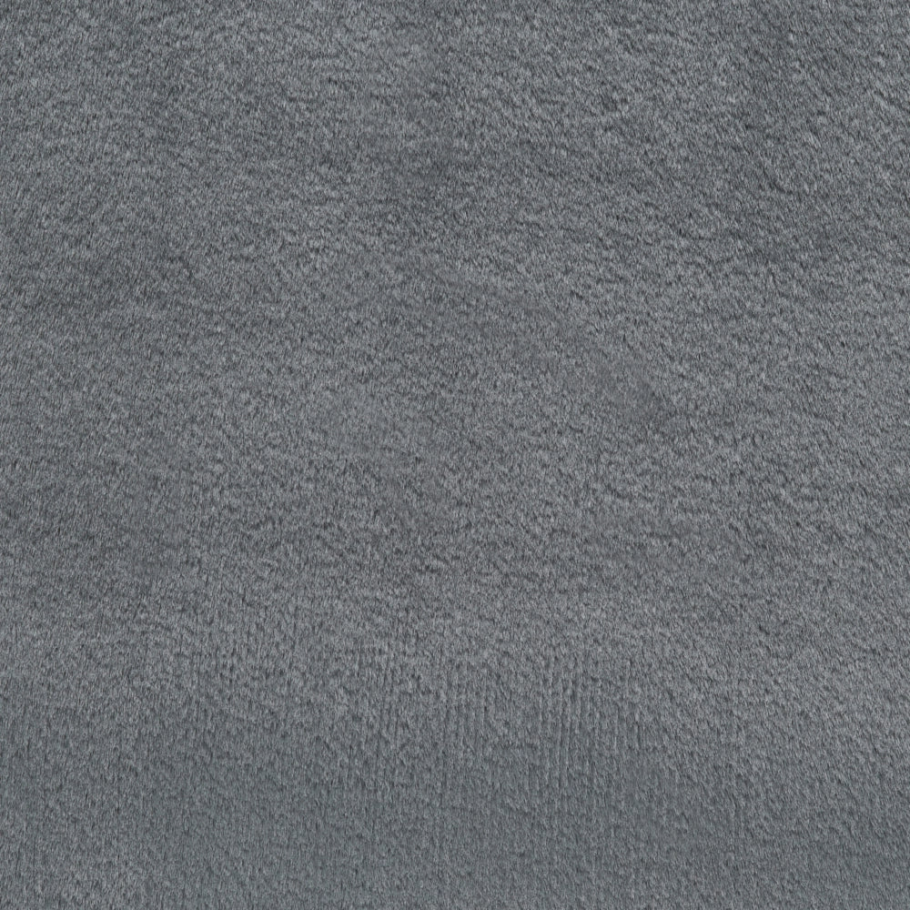 Tappeto Grigio Scuro in Ecopelliccia 80 × 300 cm a Pelo Lungo con Retro in Poliestere per Soggiorno e Corridoio Moderni