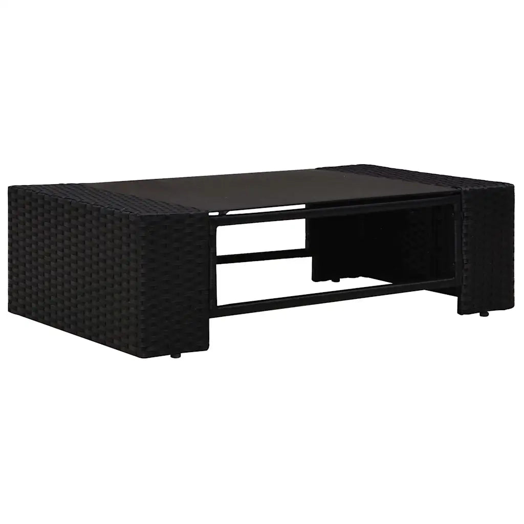Salotto da Giardino-Set Divani da Giardino2 pz in Polyrattan Nero