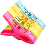 Wasknijpers per tessuti - Clip per asciugamano da spiaggia - Strumenti per la pulizia e il trasporto - Disegno impermeabile al vento - 4 pezzi - Color1