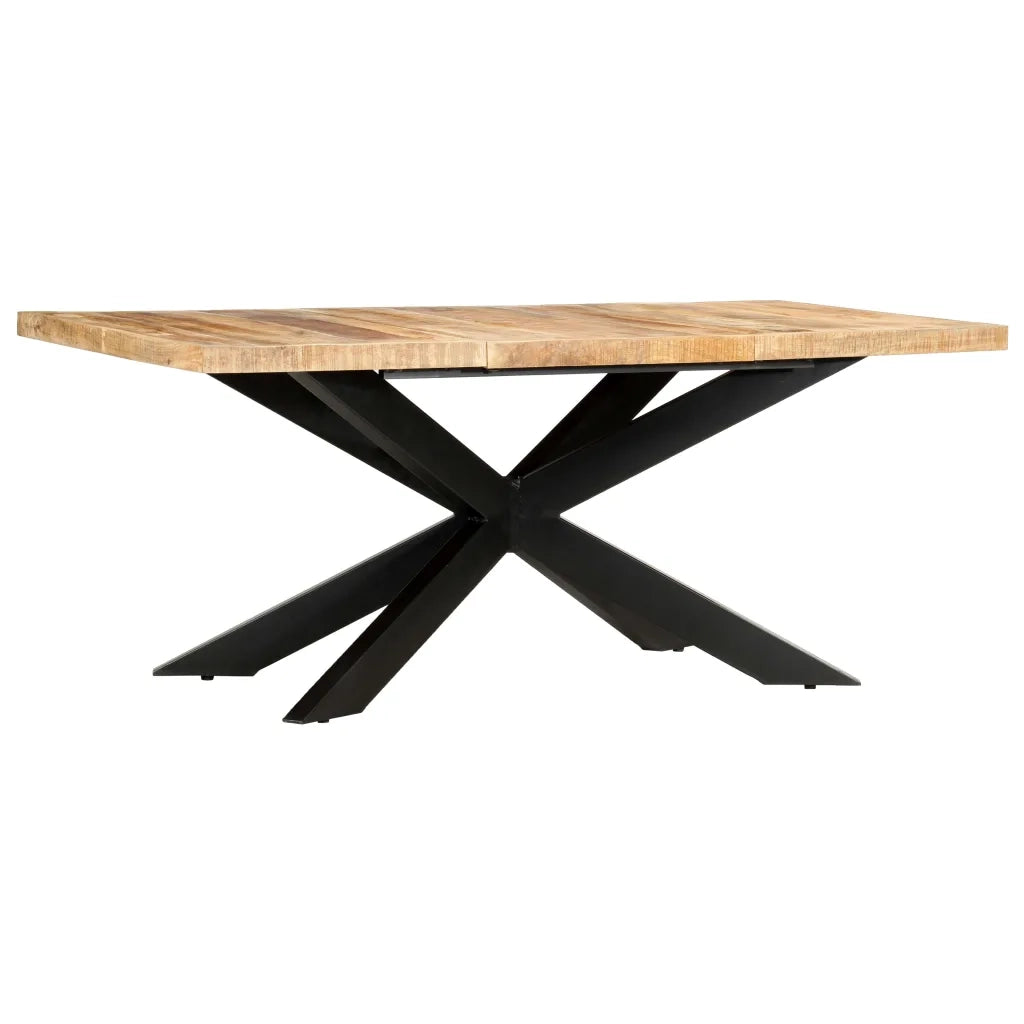 Tavolo da Pranzo 180x90x76 cm in Legno Massello di Mango Grezzo 285963