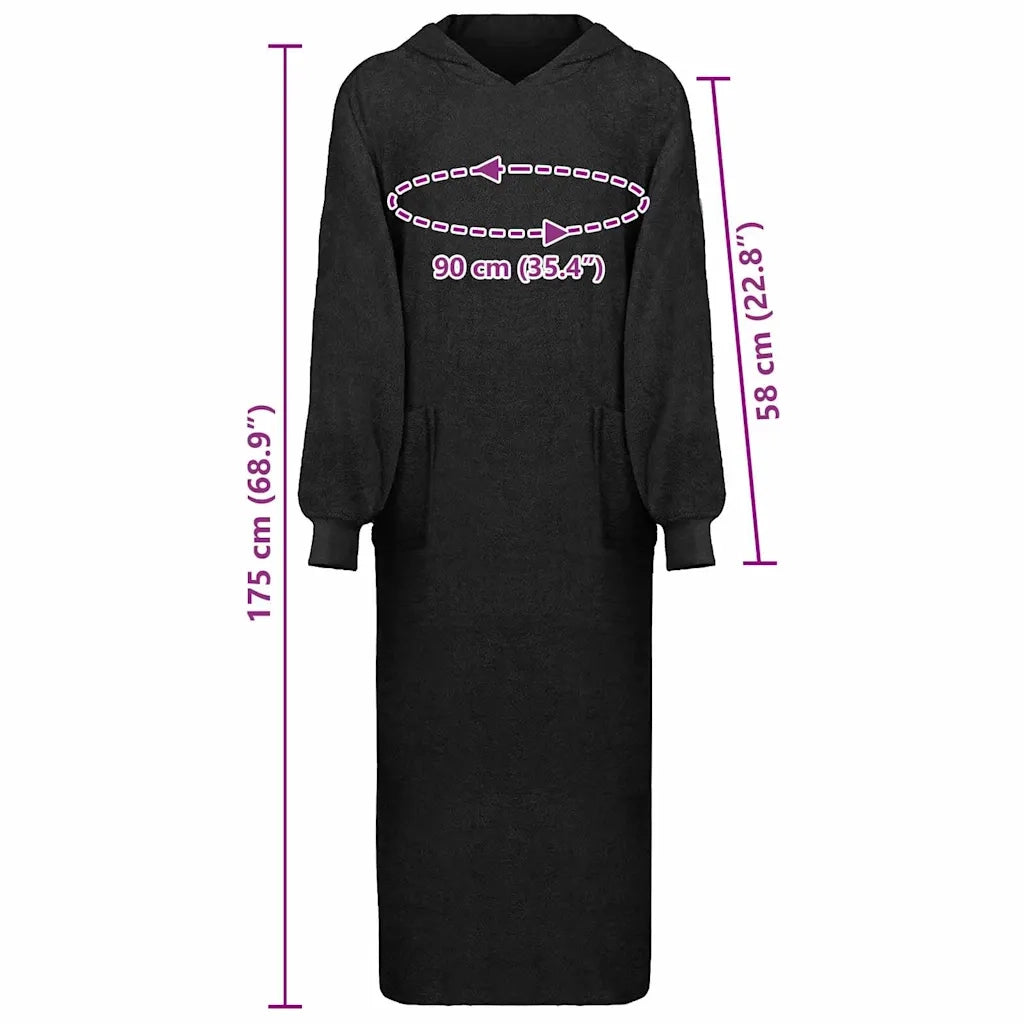 vidaXL Robe KINN Nero xxl Cotone