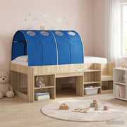 Tunnel per Letto 2 pcs Blu 211 x 67.5 x 2 cm Poliestere 893710