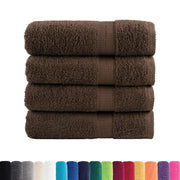 Asciugamani Premium SOLUND 4 pz | Teli per bagno Marrone 50x100 cm 600 g/m2