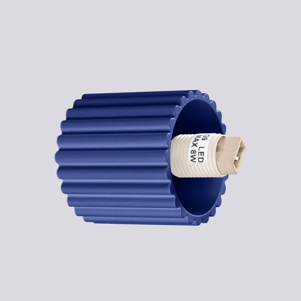 Applique moderna SFERA ultramarina sfera bianca IP44 G9
