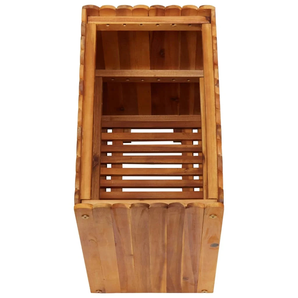 Fioriera rialzata per piante e fiori giardino 50 x 30 x 50 cm legno massello di acacia 02_0001068