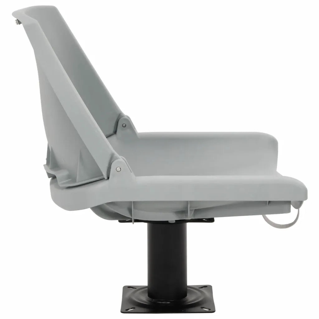 Set Sedile Barca Pieghevole 4pz Senza Cuscino Grigio 48x51x41cm 3284275