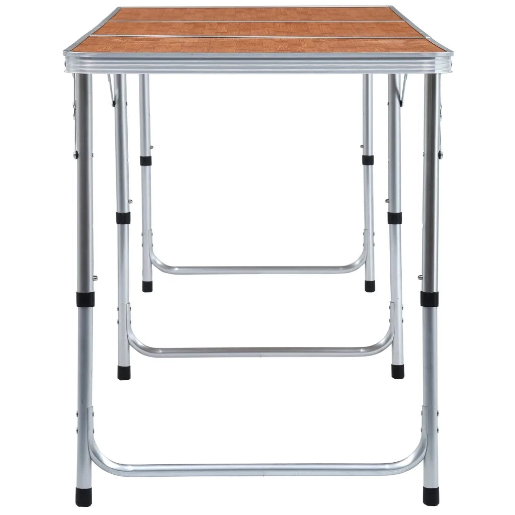 Tavolo da Campeggio Pieghevole in Alluminio 180x60 cm 48174