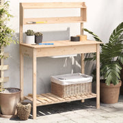 Tavolo Invaso con Lavello 47,5x44x139,5 cm Massello Abete 156346