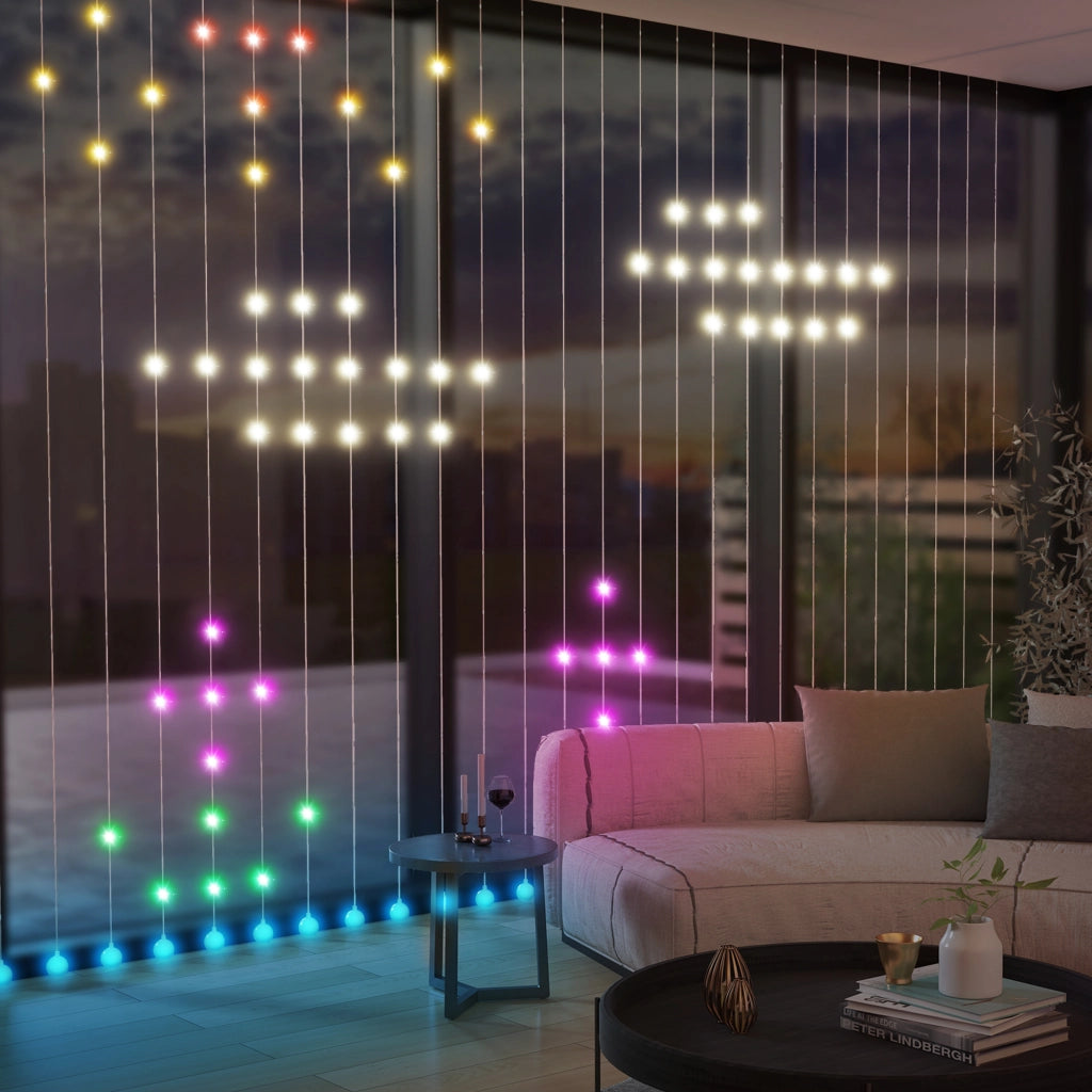 Tenda Luce LED 3x3m Intelligente con App e Telecomando ¨C zephmum ¨C Effetti Colori Personalizzabili