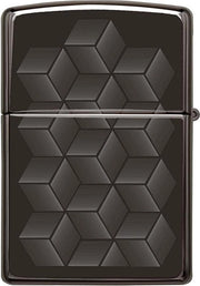 Scatola di design geometrico con laser Fancy Fill alta lucidità nera non accendibile box di alta qualità 60005916 misura singola