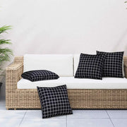 Cuscini Scatter a scacchi 4 pcs Quadro Nero 50 x 50 cm