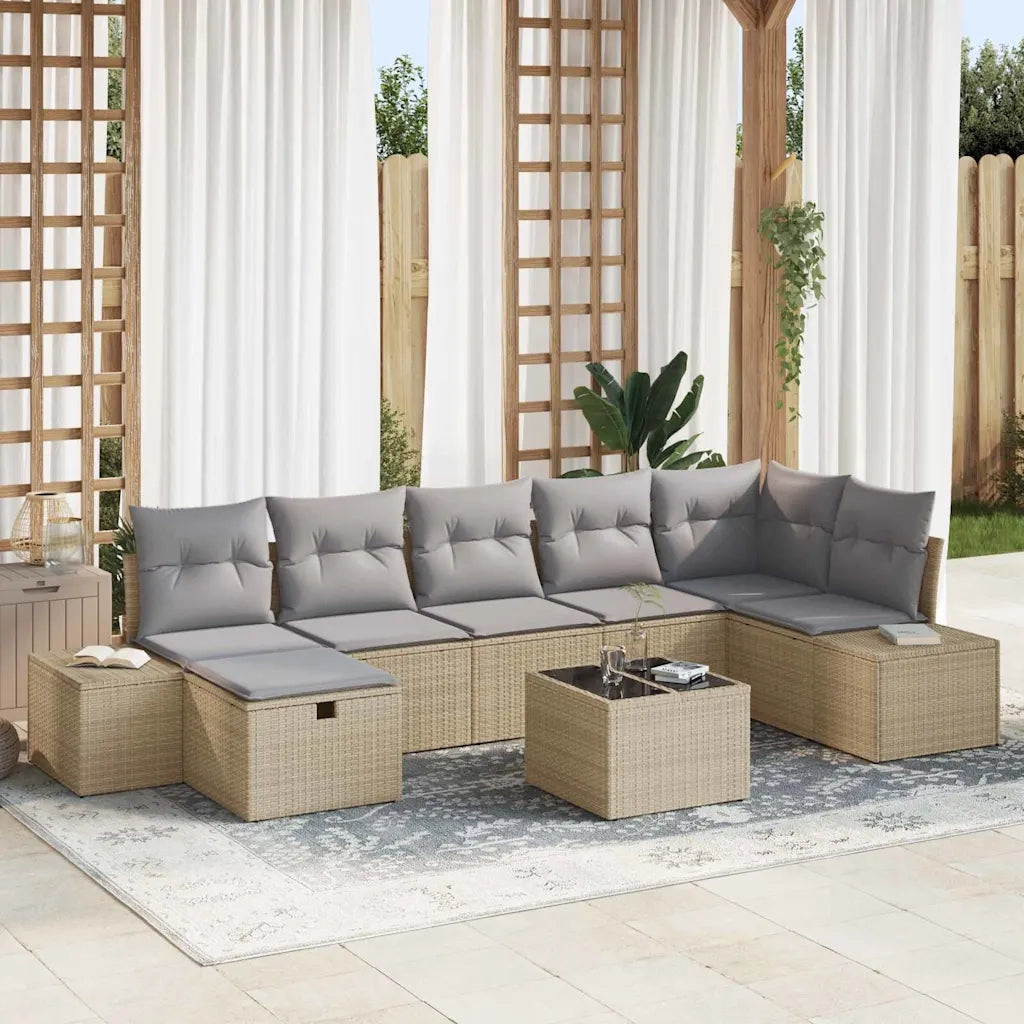 Set di divani con cuscino 7 pcs polyrattan 3360741