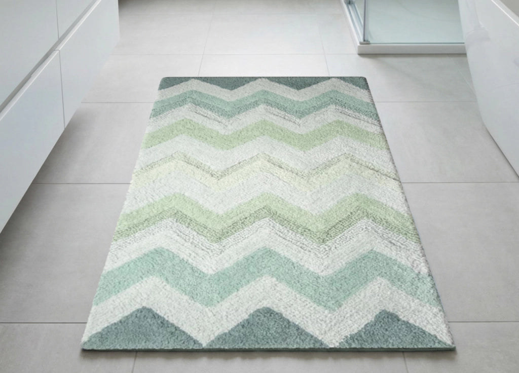 Tappeto Casa Bagno Cotone Spugna Morbida Antiscivolo Tono Su Tono Corner - 50x80 - Bosco