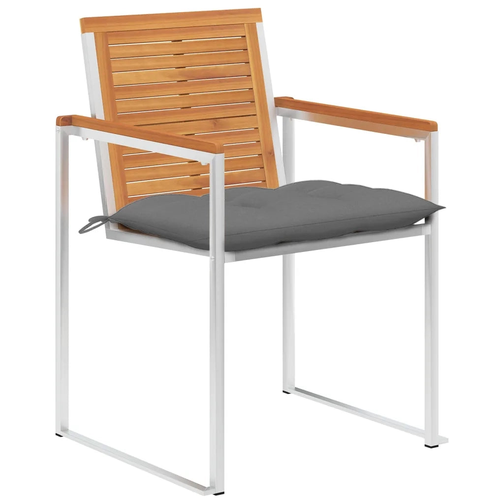 Sedie da Giardino con Cuscini 6 pz in Legno Massello di Acacia 3078513
