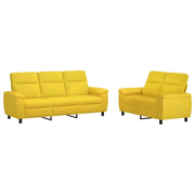Set di divani 2 pcs Giallo Chiaro Tessuto 3430699