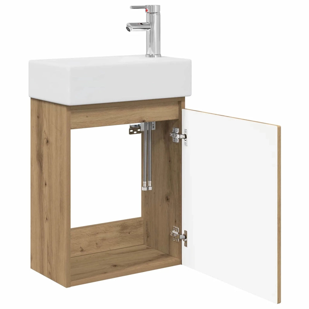 Mobile bagno con rubinetto Rovere Artigianale 889480