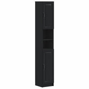 Armadio da Bagno con Ripiano Aperto UTRECHT Nero 897696