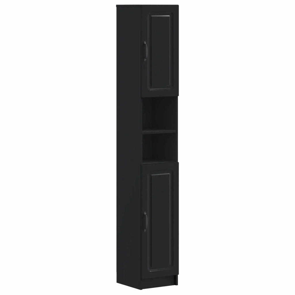 Armadio da Bagno con Ripiano Aperto UTRECHT Nero 897696
