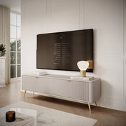Kalase, Mobile Porta tv un Ripiano, 163x38x51h cm Bianco