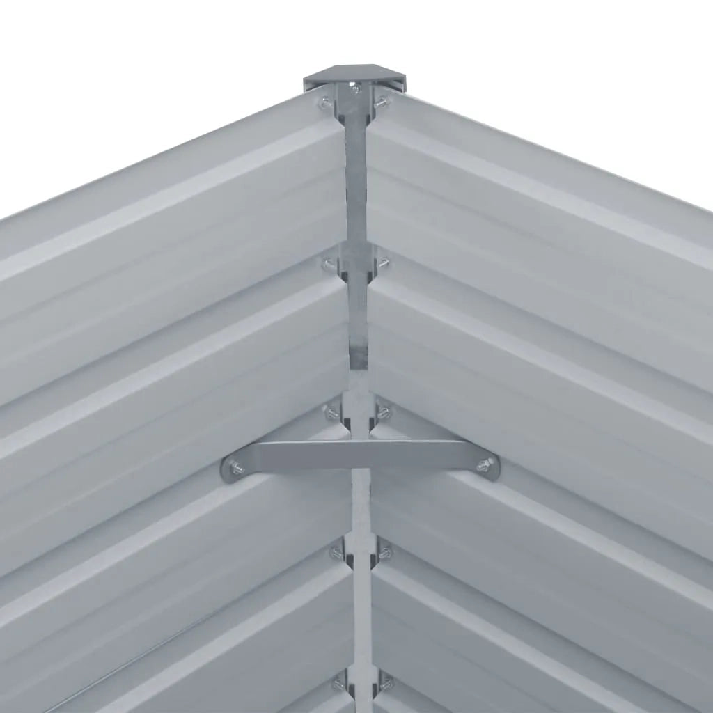 Letto Rialzato in Acciaio Zincato 400x80x45 cm Grigio 47056